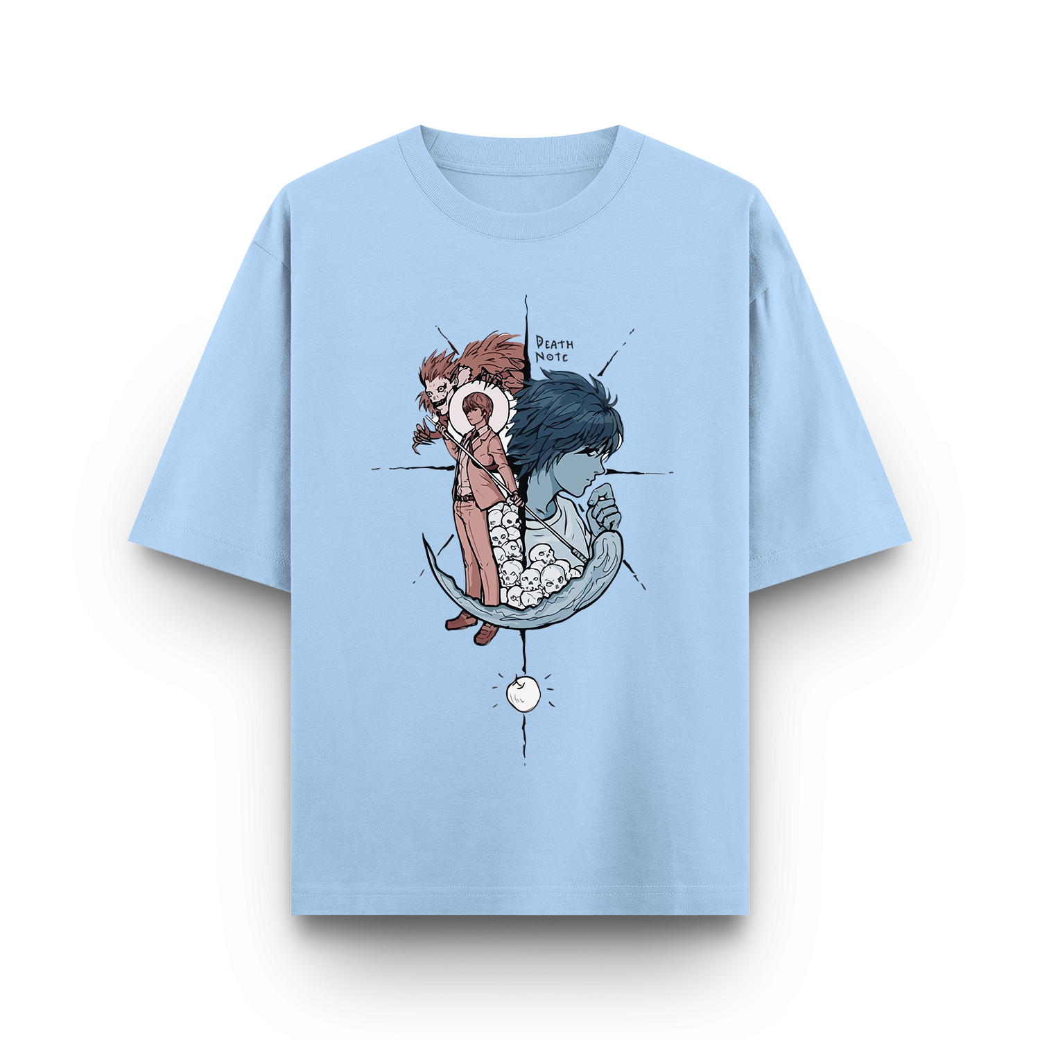 Death Note L and Kira Oversized T-Shirt
