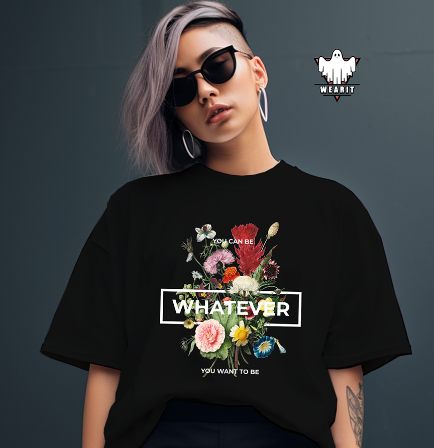 WHATEVER - Womens Oversized T - Shirt