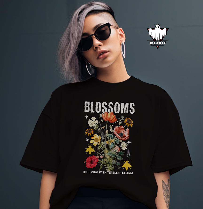 Blossoms - Womens Oversized T - Shirt