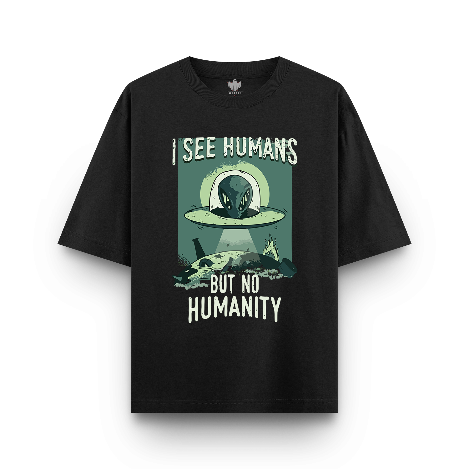 Humans With No Humanity - Oversized T - Shirt