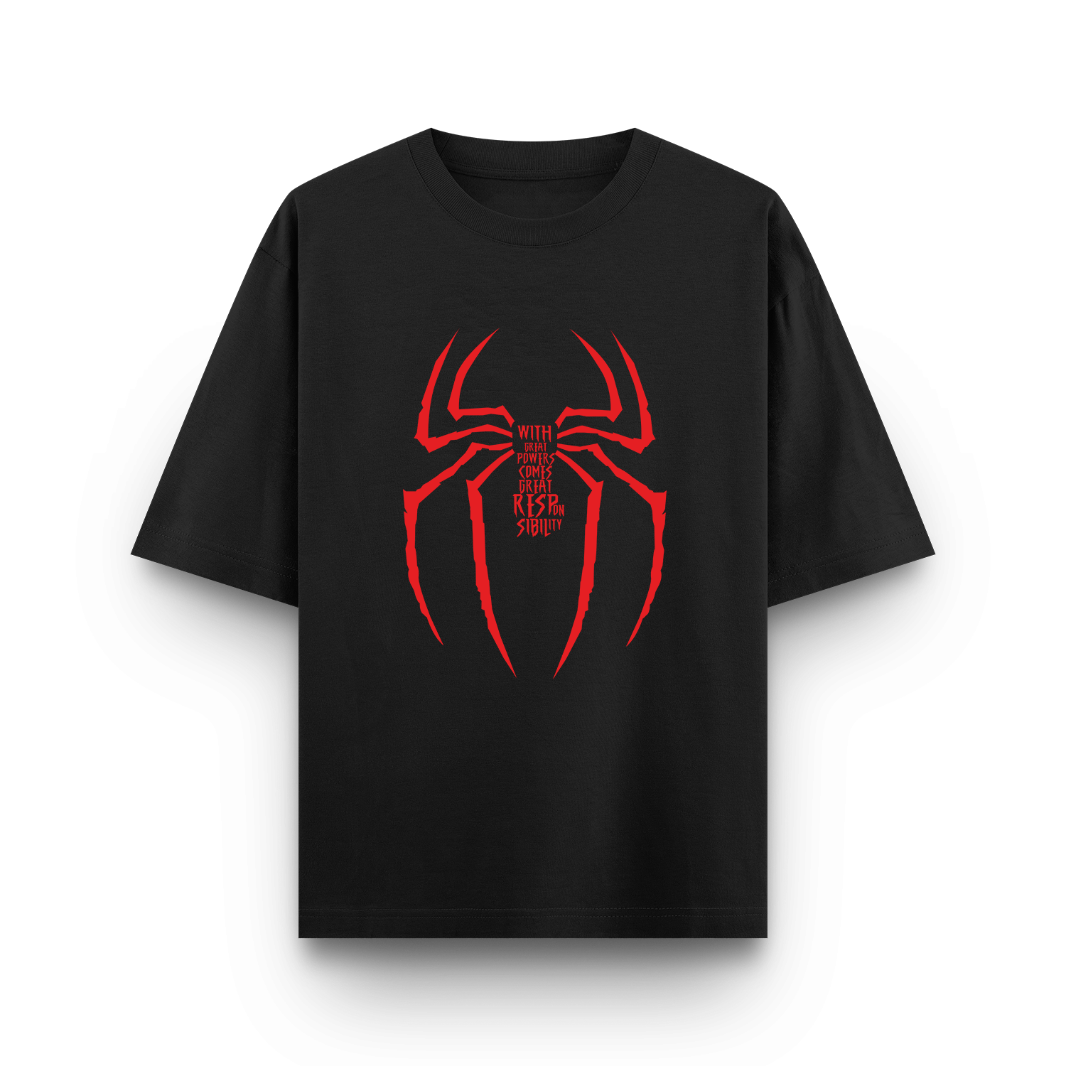 Spider-Man: With Great Power Comes Great Responsibility - Oversized T - Shirt