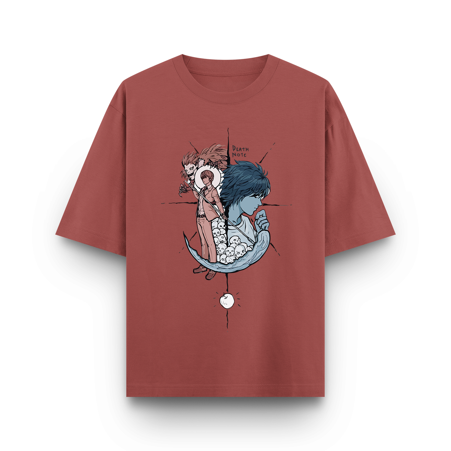 Death Note L and Kira Oversized T-Shirt
