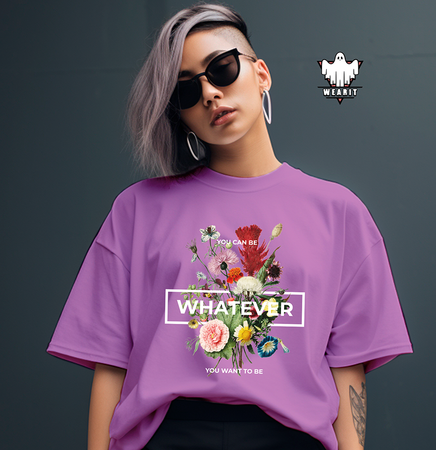 WHATEVER - Womens Oversized T - Shirt