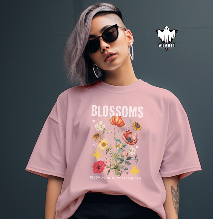Blossoms - Womens Oversized T - Shirt