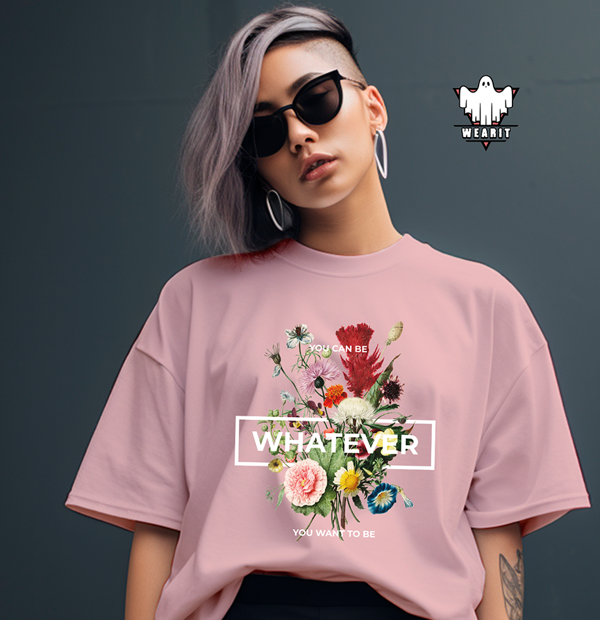 WHATEVER - Womens Oversized T - Shirt