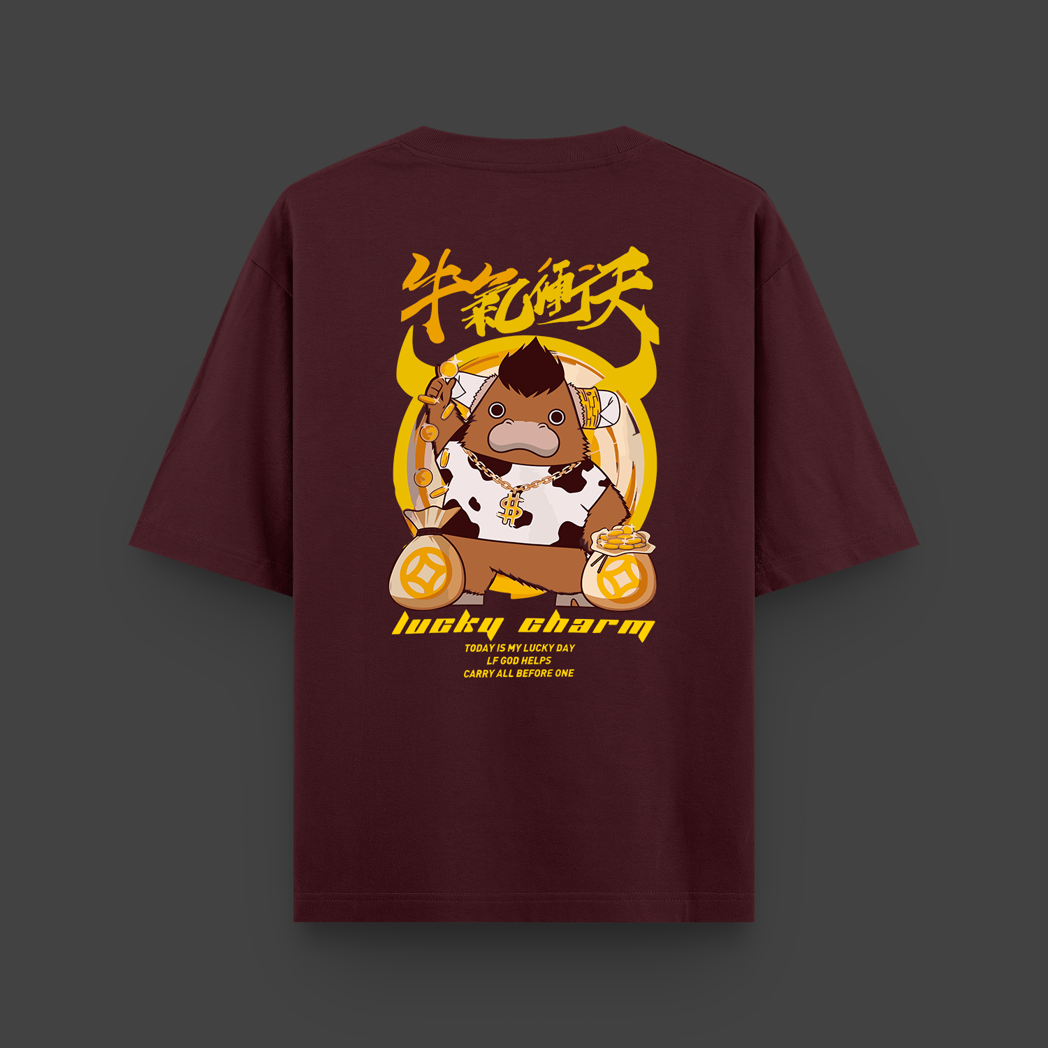 Lucky Charm (Back) - Oversized T - Shirt