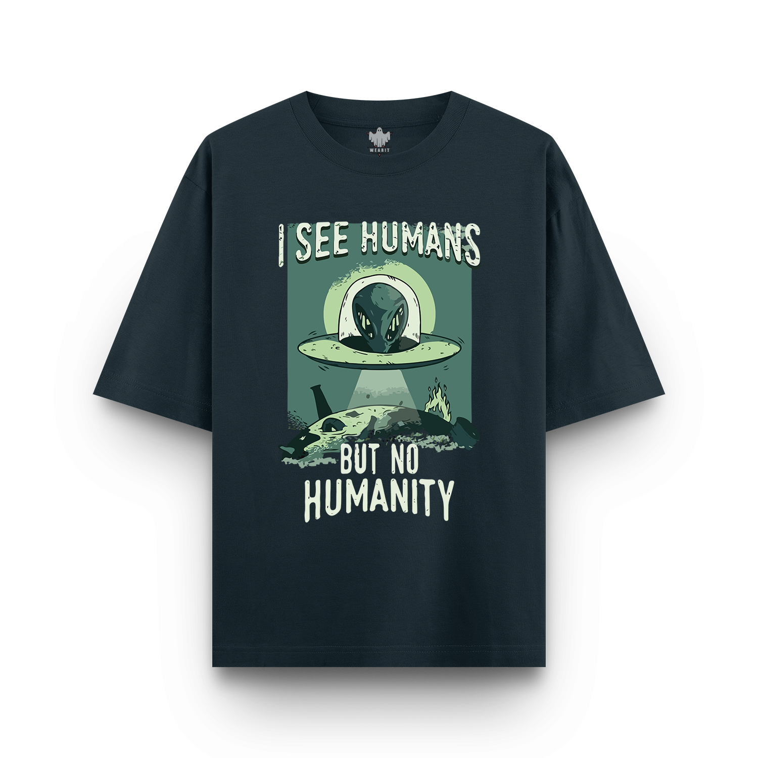 Humans With No Humanity - Oversized T - Shirt