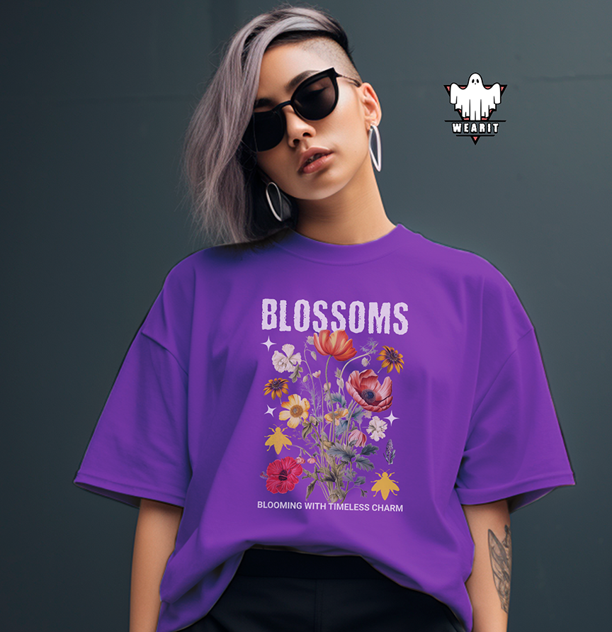 Blossoms - Womens Oversized T - Shirt
