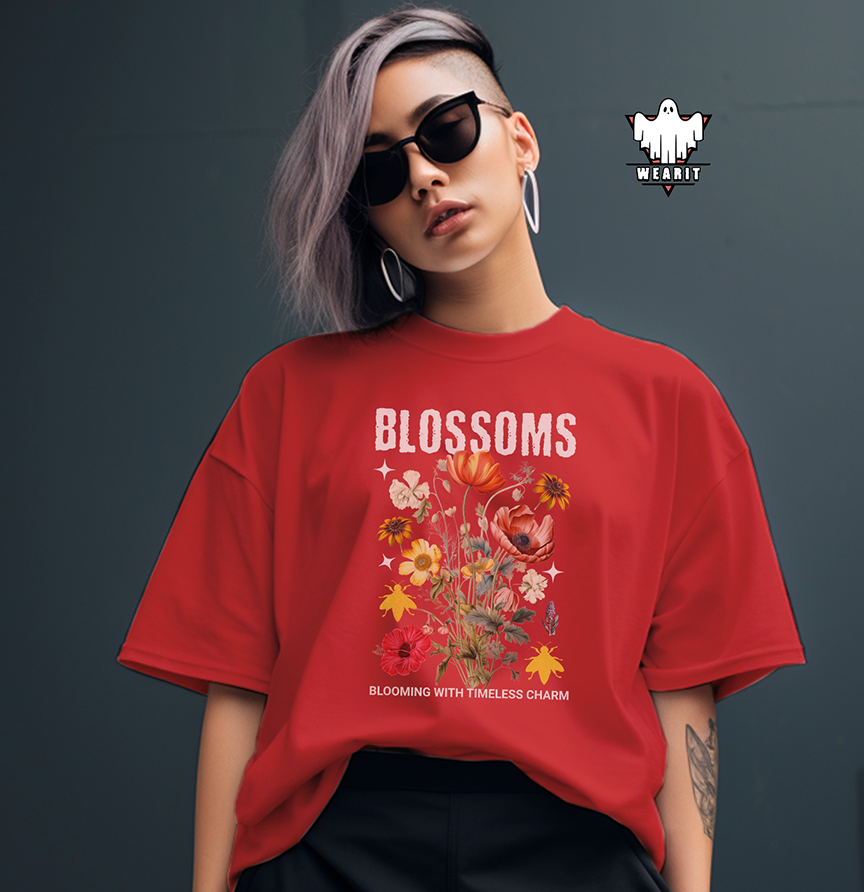 Blossoms - Womens Oversized T - Shirt
