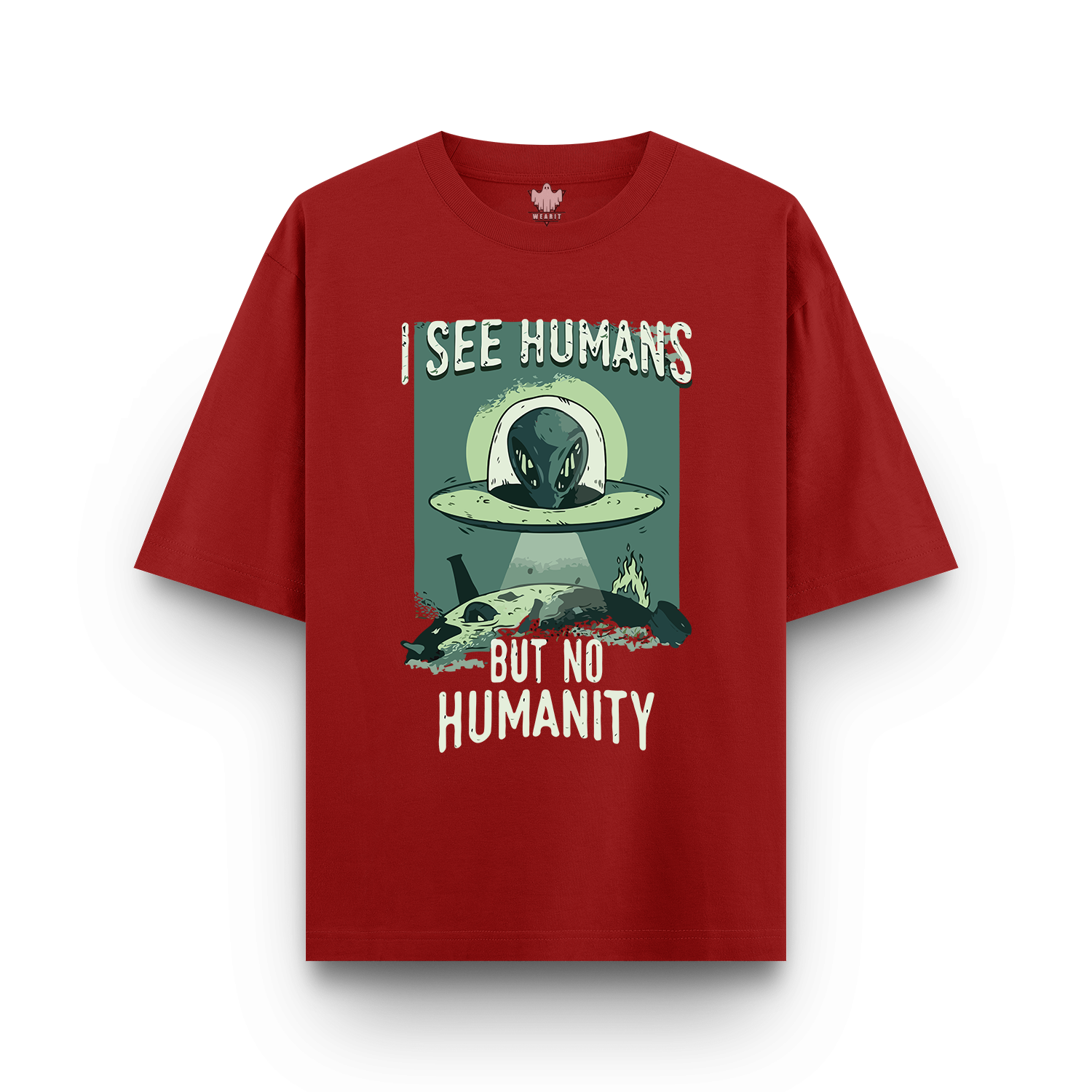 Humans With No Humanity - Oversized T - Shirt