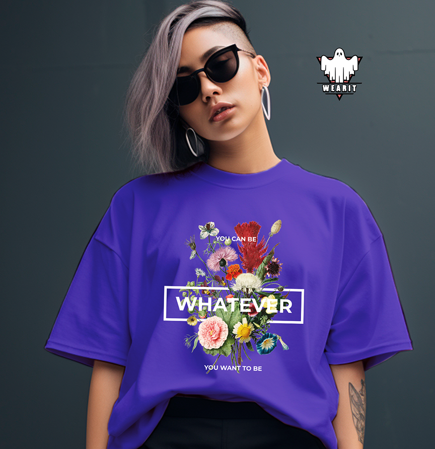 WHATEVER - Womens Oversized T - Shirt
