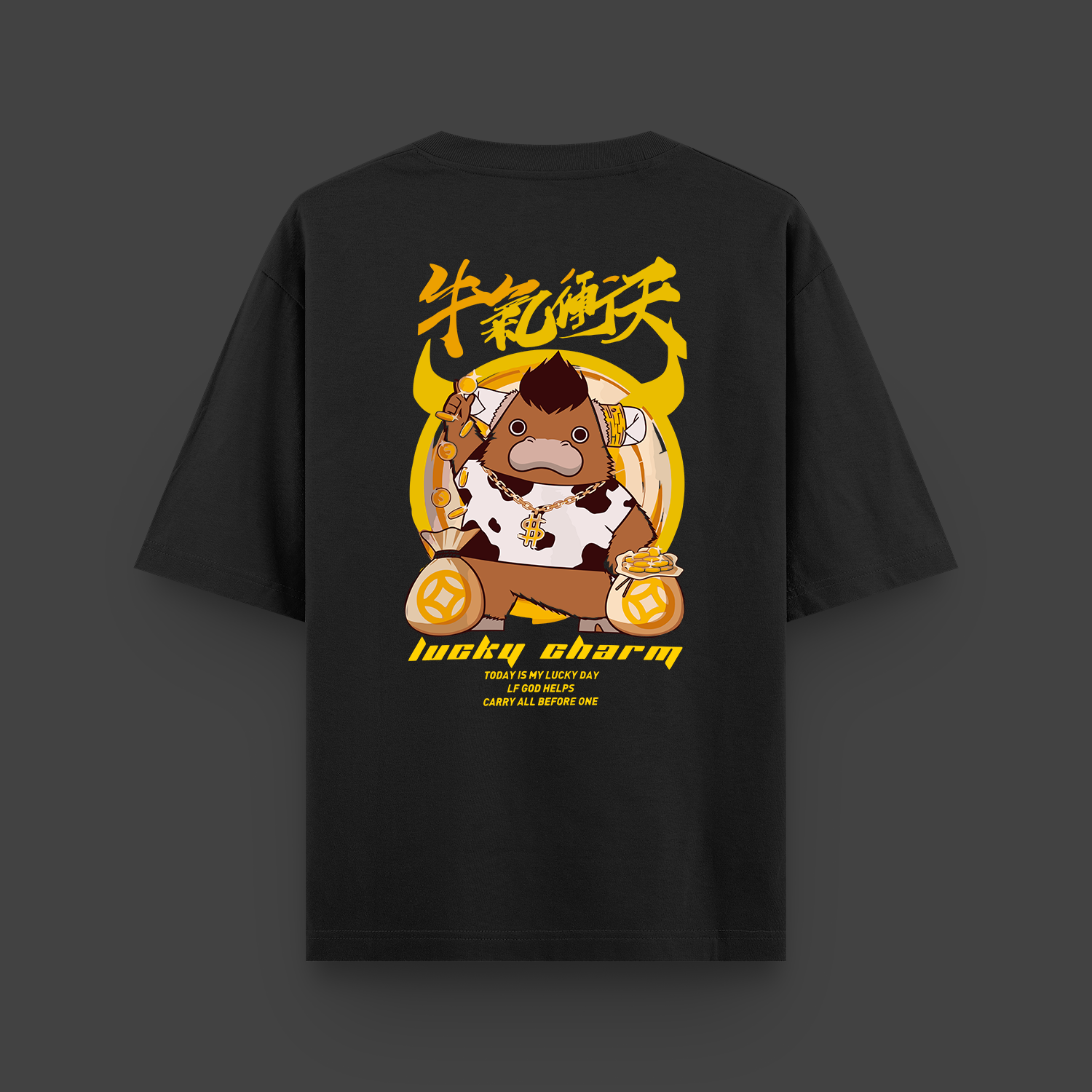 Lucky Charm (Back) - Oversized T - Shirt